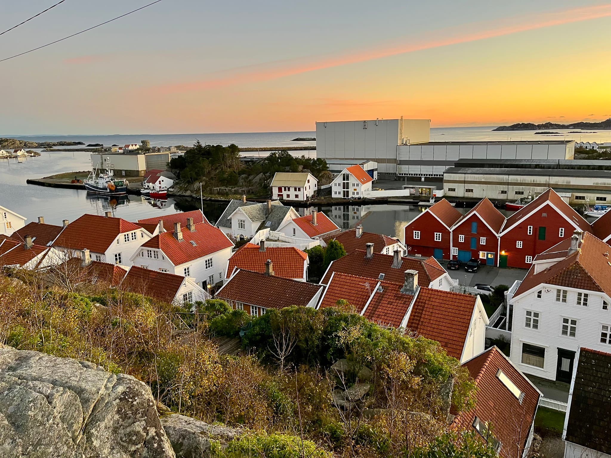 Skudeneshavn ved solnedgang